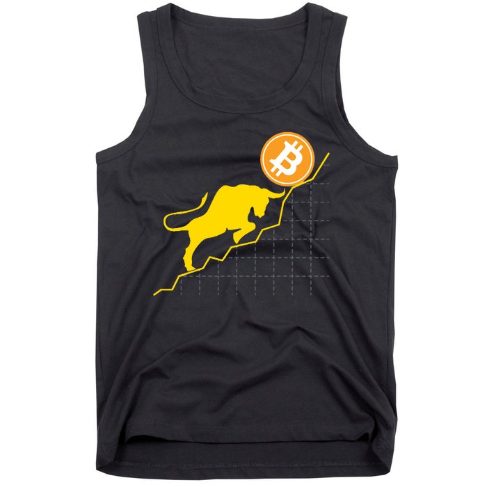 Bitcoin Bull Graph Bullish BTC Crypto Tank Top