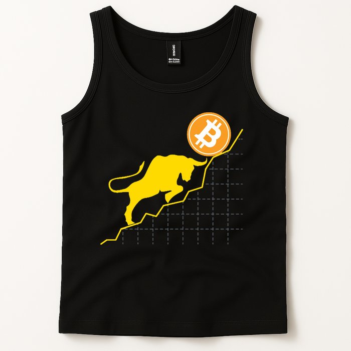 Bitcoin Bull Graph Bullish BTC Crypto Tank Top