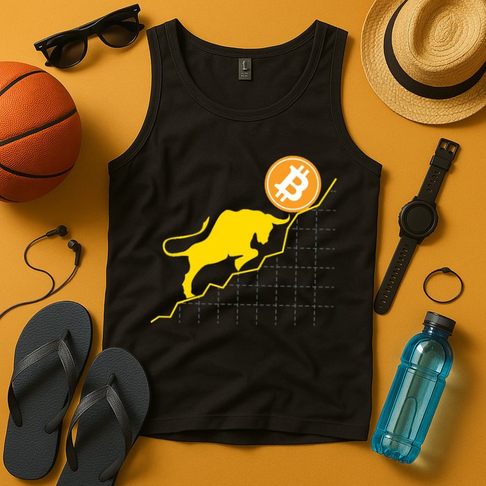 Bitcoin Bull Graph Bullish BTC Crypto Tank Top