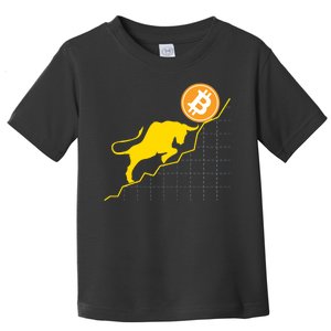 Bitcoin Bull Graph Bullish BTC Crypto Toddler T-Shirt