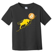 Bitcoin Bull Graph Bullish BTC Crypto Toddler T-Shirt