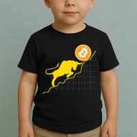 Bitcoin Bull Graph Bullish BTC Crypto Toddler T-Shirt