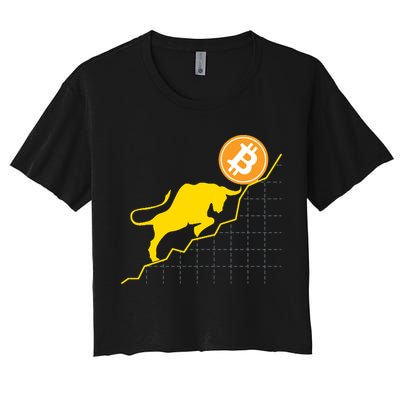 Bitcoin Bull Graph Bullish BTC Crypto Crop Top