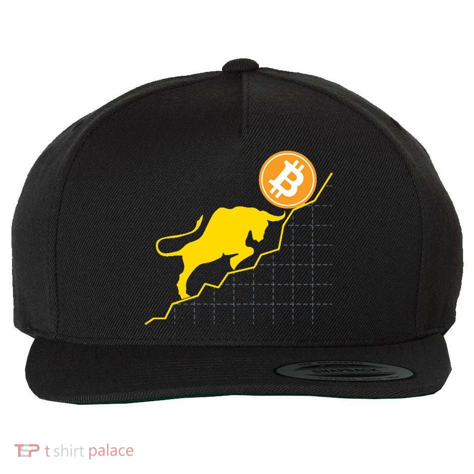Bitcoin Bull Graph Bullish BTC Crypto Wool Snapback Cap