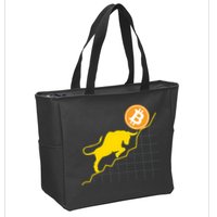 Bitcoin Bull Graph Bullish BTC Crypto Zip Tote Bag