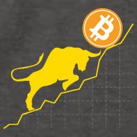 Bitcoin Bull Graph Bullish BTC Crypto Vector Backpack