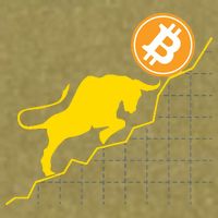 Bitcoin Bull Graph Bullish BTC Crypto Garment-Dyed Women's Muscle Tee