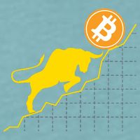 Bitcoin Bull Graph Bullish BTC Crypto Sueded Cloud Jersey T-Shirt