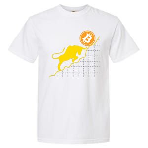 Bitcoin Bull Graph Bullish BTC Crypto Garment-Dyed Heavyweight T-Shirt