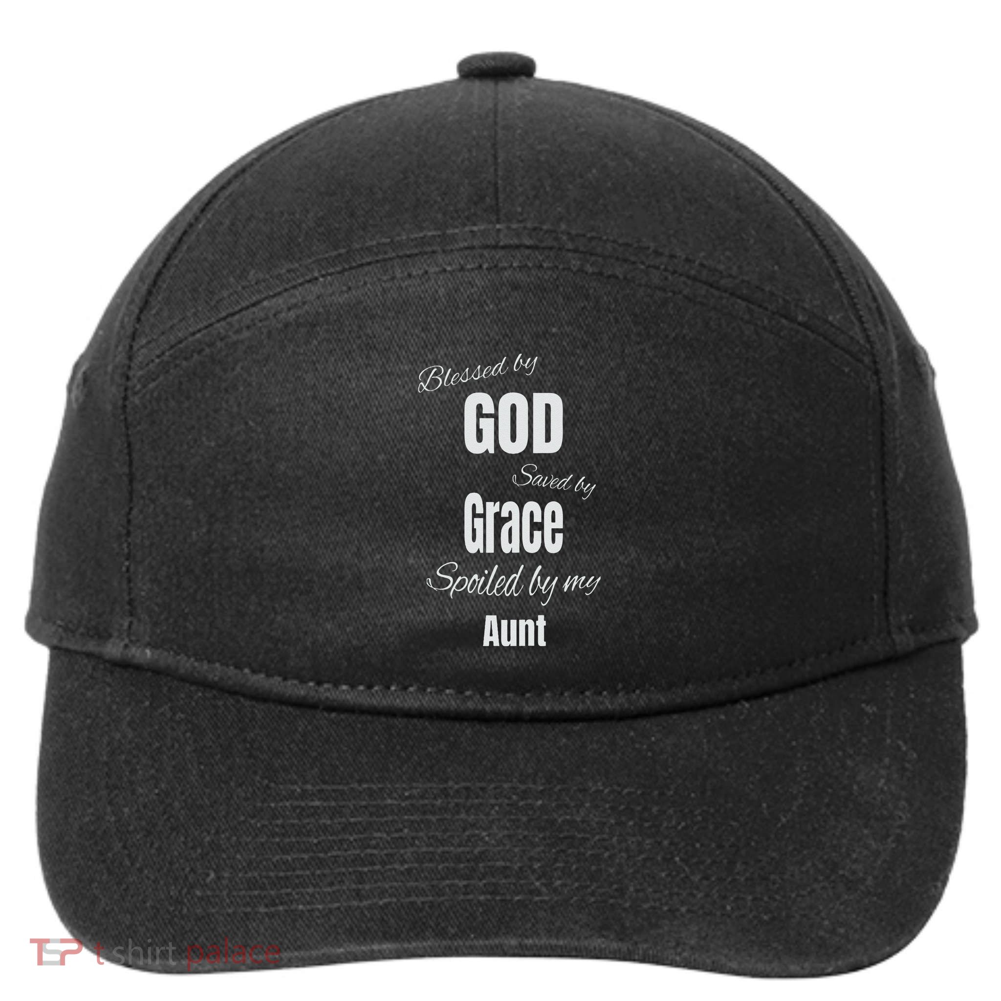 Blessed By God Saved By Grace Spoiled By My Aunt 7-Panel Snapback Hat