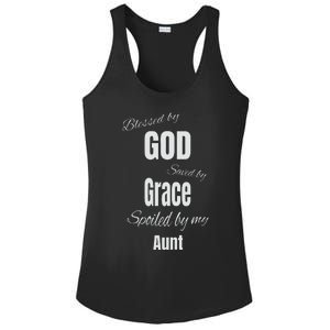 Blessed By God Saved By Grace Spoiled By My Aunt Ladies PosiCharge Competitor Racerback Tank