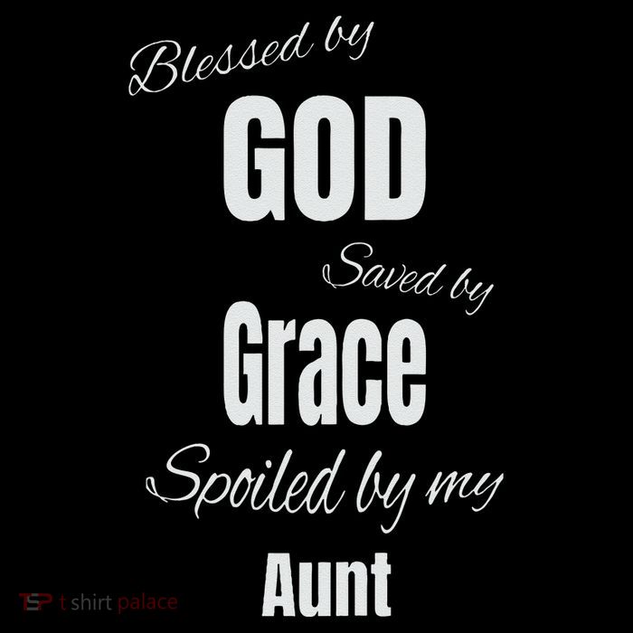 Blessed By God Saved By Grace Spoiled By My Aunt Pom Pom 12in Knit Beanie