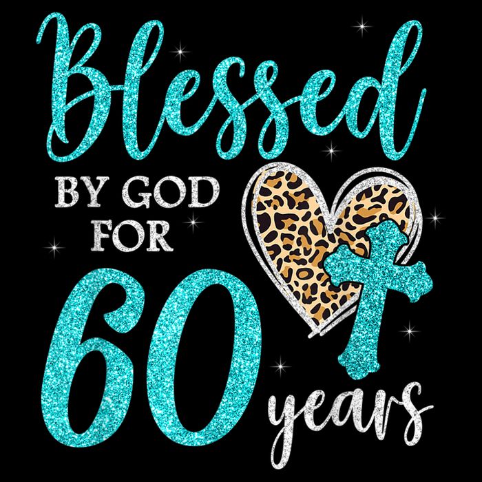 Blessed By God For 60 Years Happy 60th Bday Leopard Heart Bucket Hat