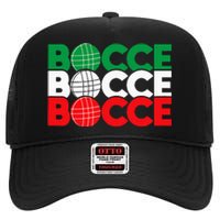 Bocce Ball Game Enthusiast Lawn Bowling Boule Boccia High Crown Mesh Back Trucker Hat