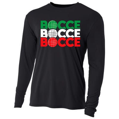 Bocce Ball Game Enthusiast Lawn Bowling Boule Boccia Cooling Performance Long Sleeve Crew