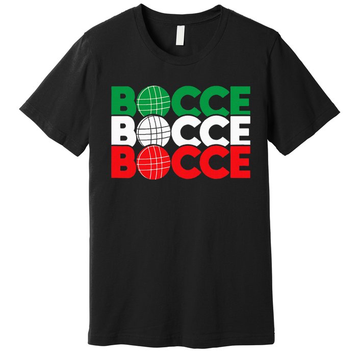 Bocce Ball Game Enthusiast Lawn Bowling Boule Boccia Premium T-Shirt