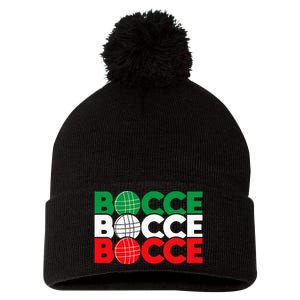 Bocce Ball Game Enthusiast Lawn Bowling Boule Boccia Pom Pom 12in Knit Beanie