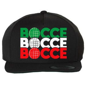 Bocce Ball Game Enthusiast Lawn Bowling Boule Boccia Wool Snapback Cap