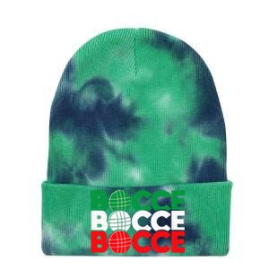 Bocce Ball Game Enthusiast Lawn Bowling Boule Boccia Tie Dye 12in Knit Beanie