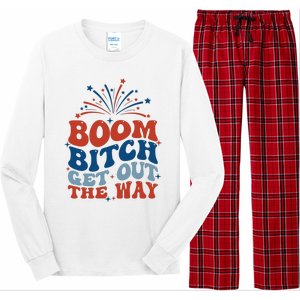 Boom Bitch Get Out The Way Funny 4th Of July Long Sleeve Pajama Set