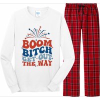 Boom Bitch Get Out The Way Funny 4th Of July Long Sleeve Pajama Set