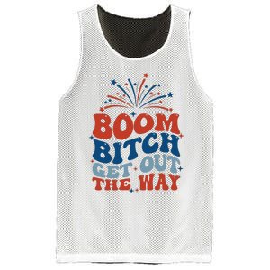 Boom Bitch Get Out The Way Funny 4th Of July Mesh Reversible Basketball Jersey Tank