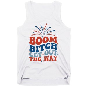 Boom Bitch Get Out The Way Funny 4th Of July Tank Top