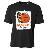 Bleached Basketball Game Day Vibes Basketball Mom Game Day Cooling Performance Crew T-Shirt