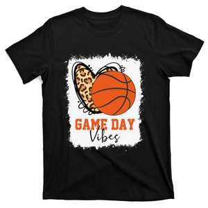 Bleached Basketball Game Day Vibes Basketball Mom Game Day T-Shirt