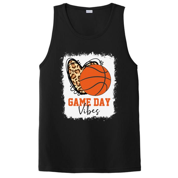 Bleached Basketball Game Day Vibes Basketball Mom Game Day PosiCharge Competitor Tank