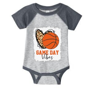 Bleached Basketball Game Day Vibes Basketball Mom Game Day Infant Baby Jersey Bodysuit