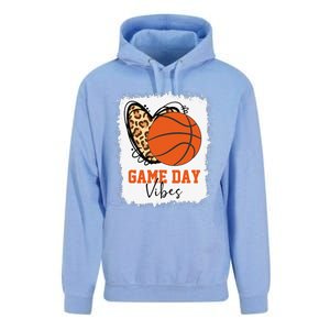 Bleached Basketball Game Day Vibes Basketball Mom Game Day Unisex Surf Hoodie