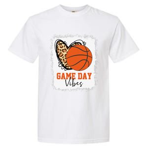 Bleached Basketball Game Day Vibes Basketball Mom Game Day Garment-Dyed Heavyweight T-Shirt