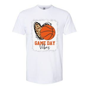 Bleached Basketball Game Day Vibes Basketball Mom Game Day Softstyle CVC T-Shirt