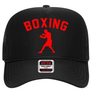 Boxing Boxer Gift Boxing Fan Boxing Trainer Boxing Coach High Crown Mesh Back Trucker Hat