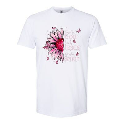 Blessed By God Loved By Jesus Pin.K Sunflower Softstyle® CVC T-Shirt