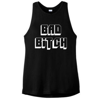 Bad Bitch Gift Ladies PosiCharge Tri-Blend Wicking Tank