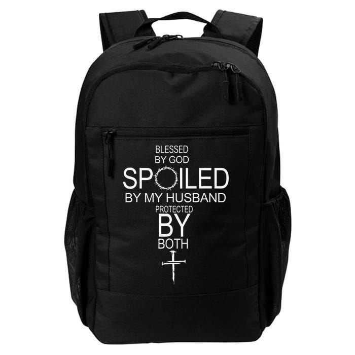 Blessed By God Spoiled By My Husband Protected By Boths Backpack