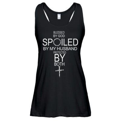 Blessed By God Spoiled By My Husband Protected By Boths Ladies Essential Flowy Tank