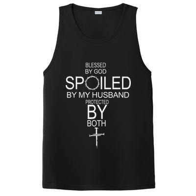 Blessed By God Spoiled By My Husband Protected By Boths PosiCharge Competitor Tank