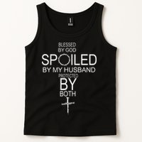 Blessed By God Spoiled By My Husband Protected By Boths Tank Top