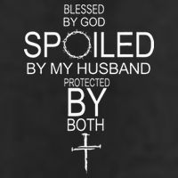 Blessed By God Spoiled By My Husband Protected By Boths Golf Towel