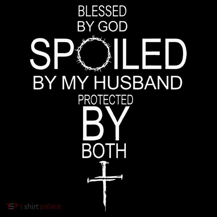 Blessed By God Spoiled By My Husband Protected By Boths Zip Tote Bag