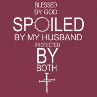 Blessed By God Spoiled By My Husband Protected By Boths 16oz Travel Tumbler