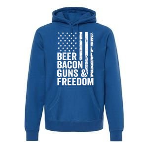 Beer Bacon Guns And Freedom / Usa Bbq American Flag Ing Funny Gift Premium Hoodie