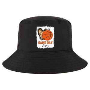 Bleached Basketball Game Day Vibes Basketball Mom Game Day Cool Comfort Performance Bucket Hat