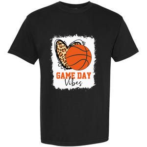 Bleached Basketball Game Day Vibes Basketball Mom Game Day Garment-Dyed Heavyweight T-Shirt