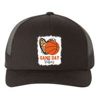 Bleached Basketball Game Day Vibes Basketball Mom Game Day Yupoong Adult 5-Panel Trucker Hat