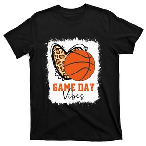 Bleached Basketball Game Day Vibes Basketball Mom Game Day T-Shirt