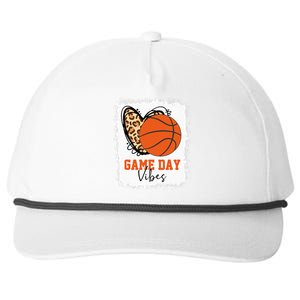 Bleached Basketball Game Day Vibes Basketball Mom Game Day Snapback Five-Panel Rope Hat